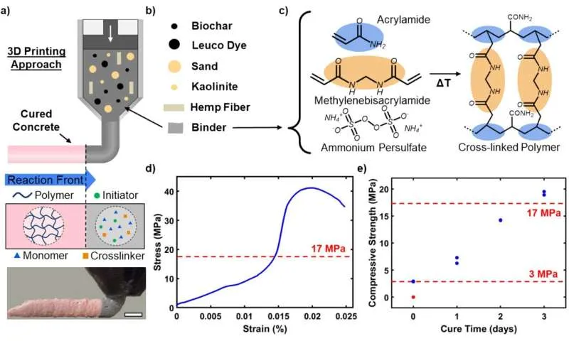 3D printing researchers develop fast-curing, environmentally friendly concrete substitute