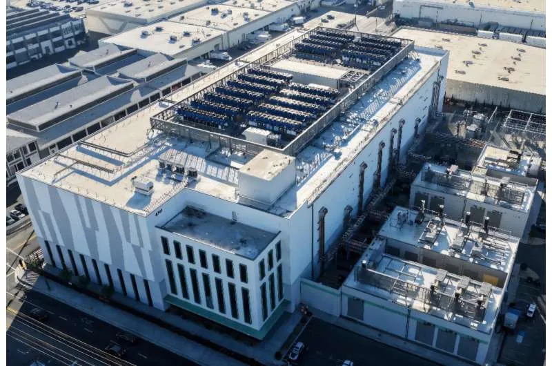 Data centers, such as this 33-megawatt one in Vernon, California are blamed for inflating household electricity bills
