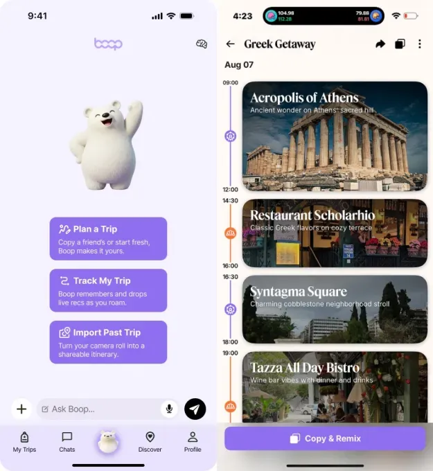 Boop: ИИ-планировщик путешествий на основе рекомендаций