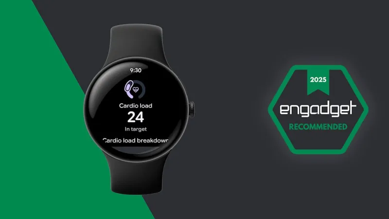 Pixel Watch 4 на зарядном устройстве, показывающий время 16:15 и заряд 54%. На экране указано 30 минут до полной зарядки, кольцо показывает прогресс.