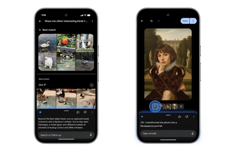 Google Фото: новые ИИ-функции для редактирования и поиска