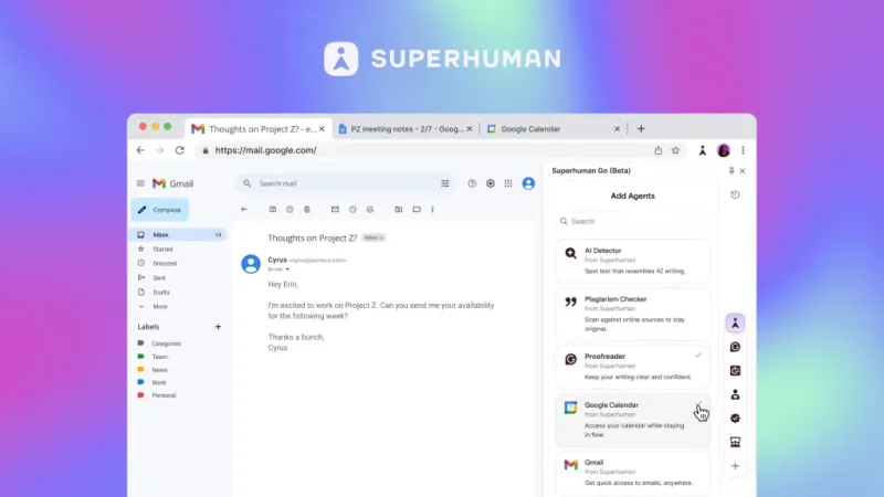 Grammarly переименована в Superhuman: новые AI-функции