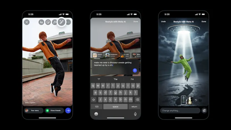 You can prompt Meta AI to edit your photos in Stories,