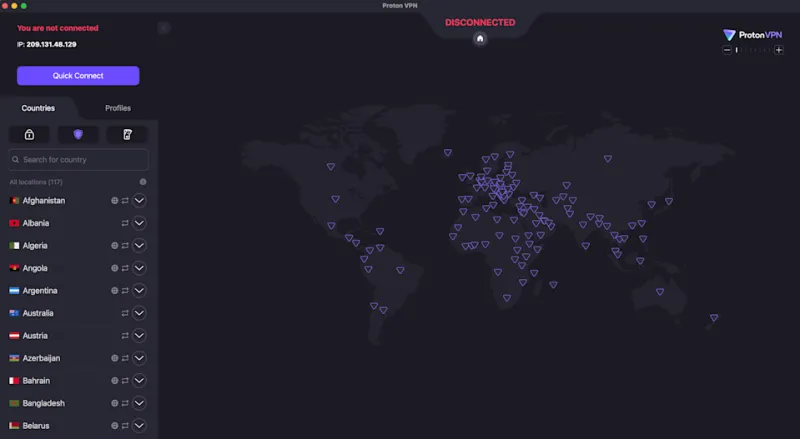 Клиент Proton VPN для Android