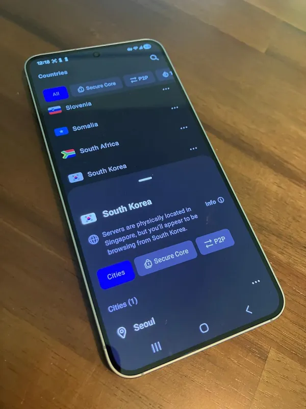 Страница Netshield в приложении Proton VPN для iOS