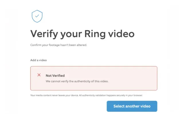 Ring Verify: новая технология аутентификации видео