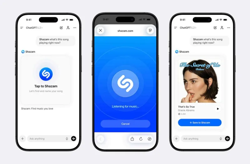 Shazam теперь в ChatGPT: находите музыку голосом