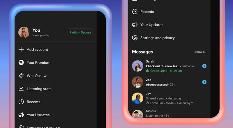 Spotify внедряет новые социальные функции в мессенджер