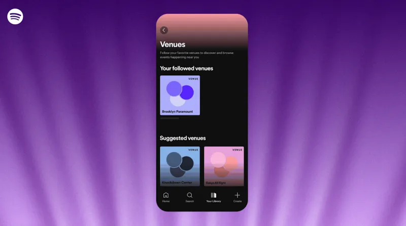 Spotify: Следите за концертами и покупайте билеты