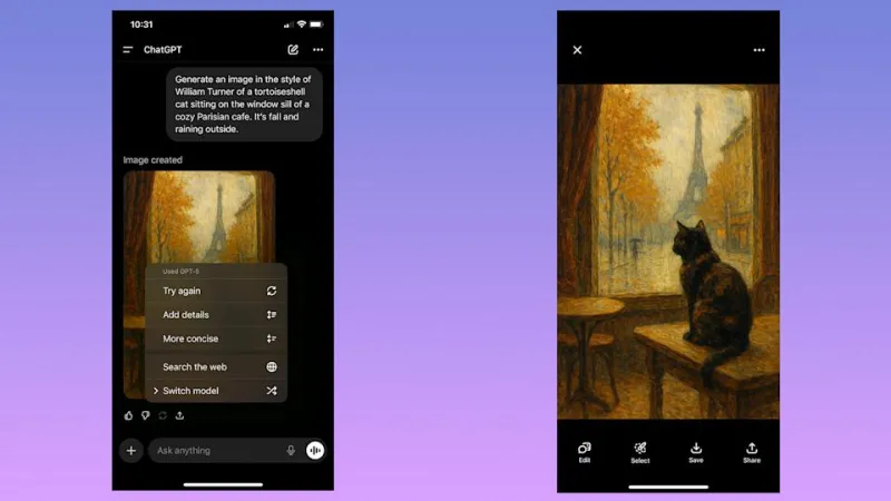 ChatGPT gives you a few different ways to modify an image to your liking. 