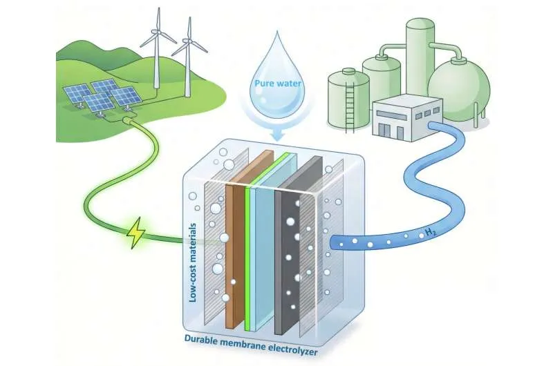 Зеленый водород: новый дизайн электродов снижает износ
