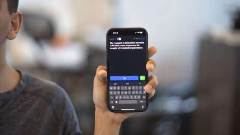 Student draws on experience to transform assistive communication