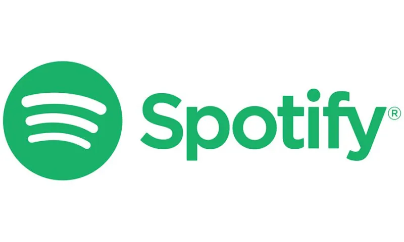 Зелёный логотип Spotify на белом фоне