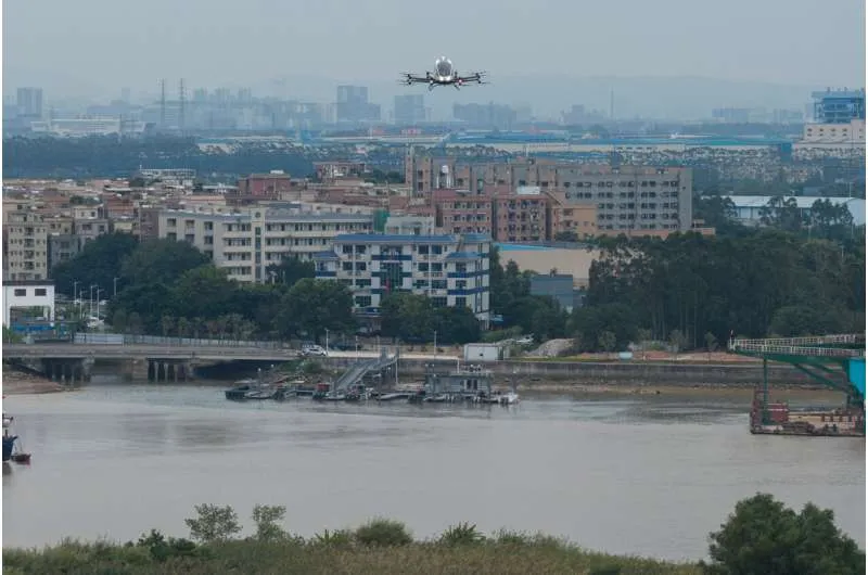 Взлет китайских летающих такси сталкивается с турбулентностью