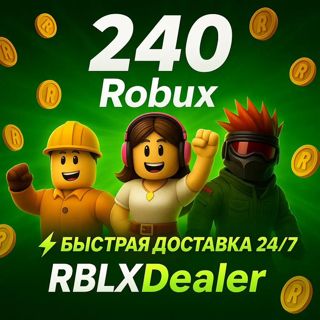 240 Робуксов Roblox | Официальное пополнение