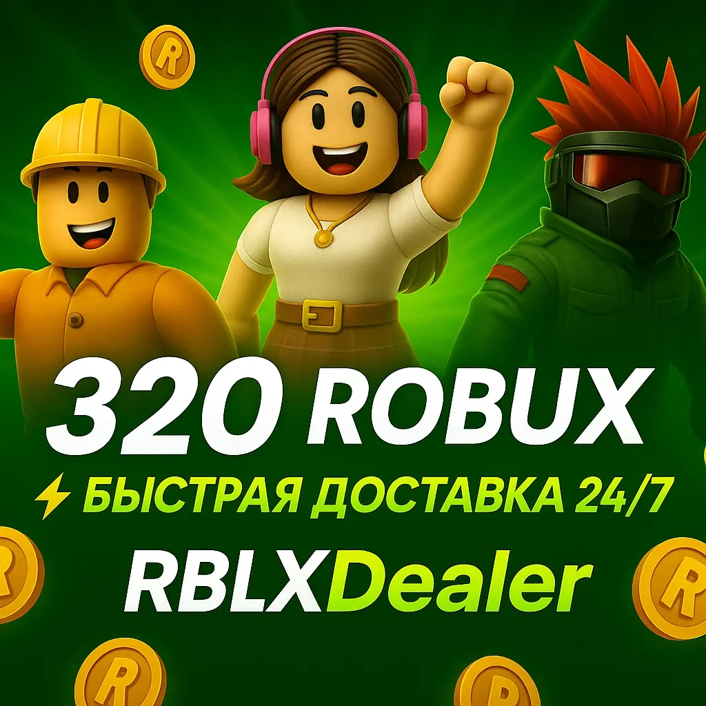 320 Робуксов Roblox: Официальное пополнение онлайн