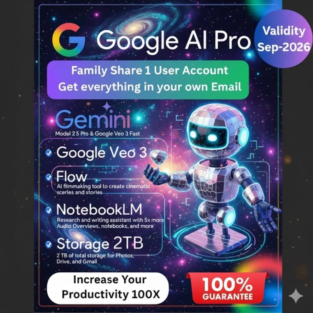 Google AI Pro + Gemini Pro + 2 ТБ Google Drive | Аккаунт Онлайн