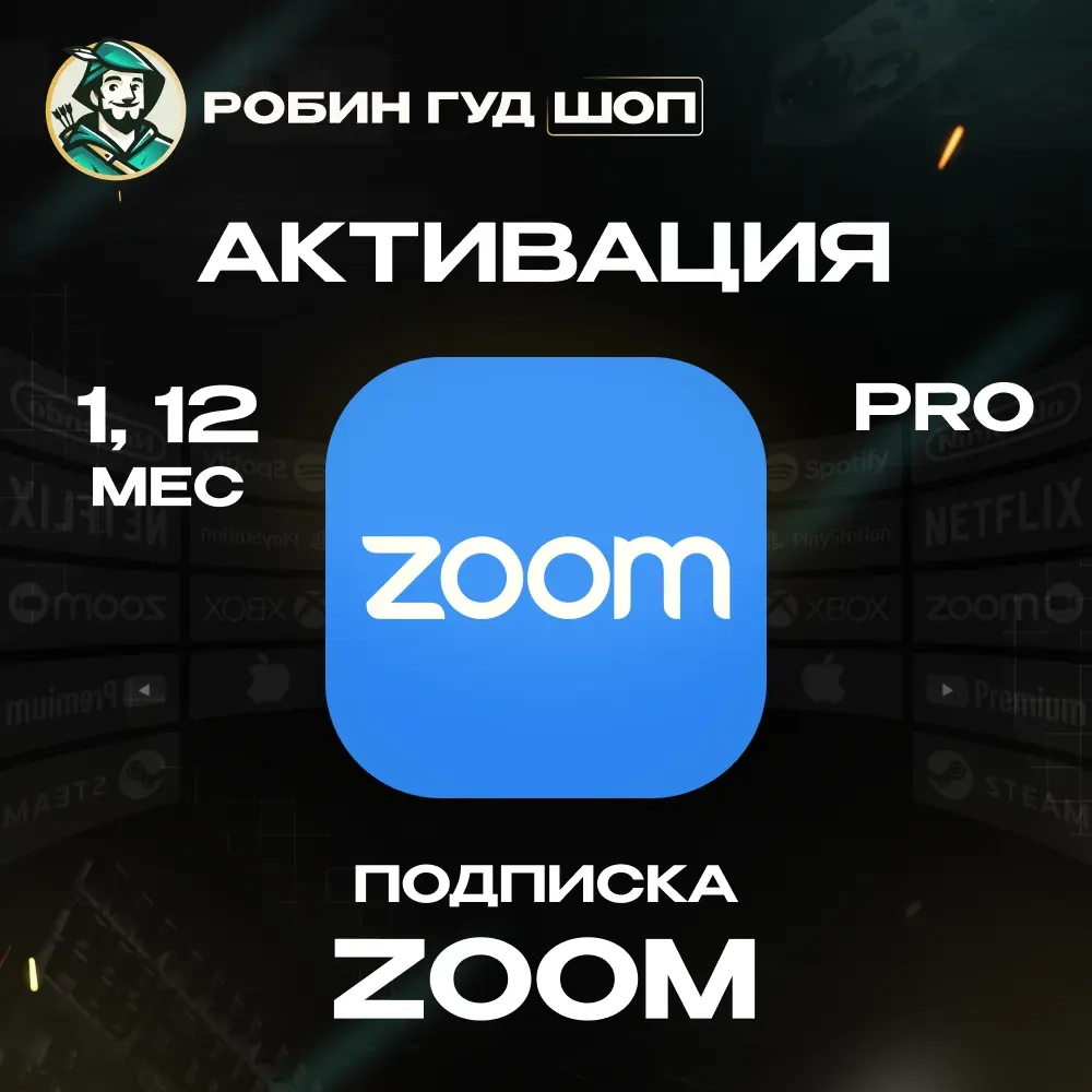Zoom Pro подписка 1/12 мес | Активация онлайн