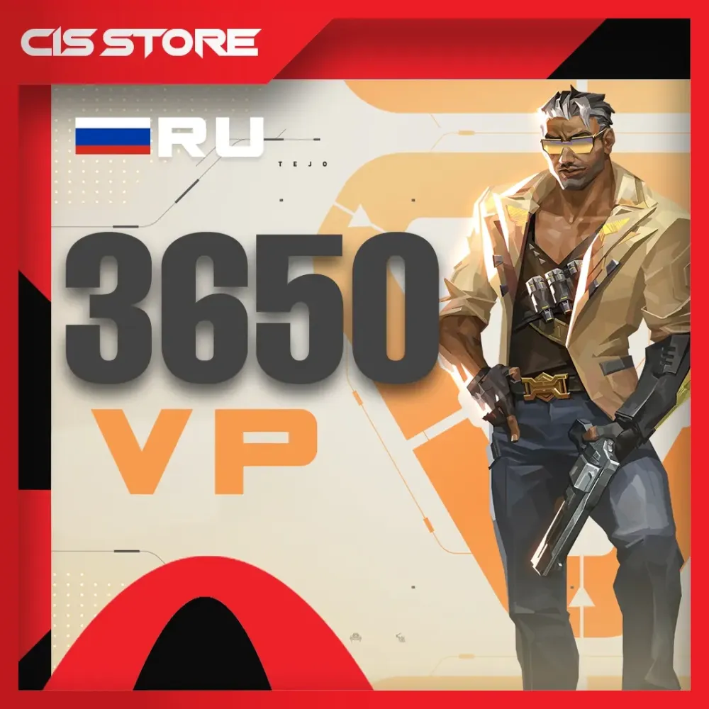 3650 VP Valorant Points | RU | Подарочная карта