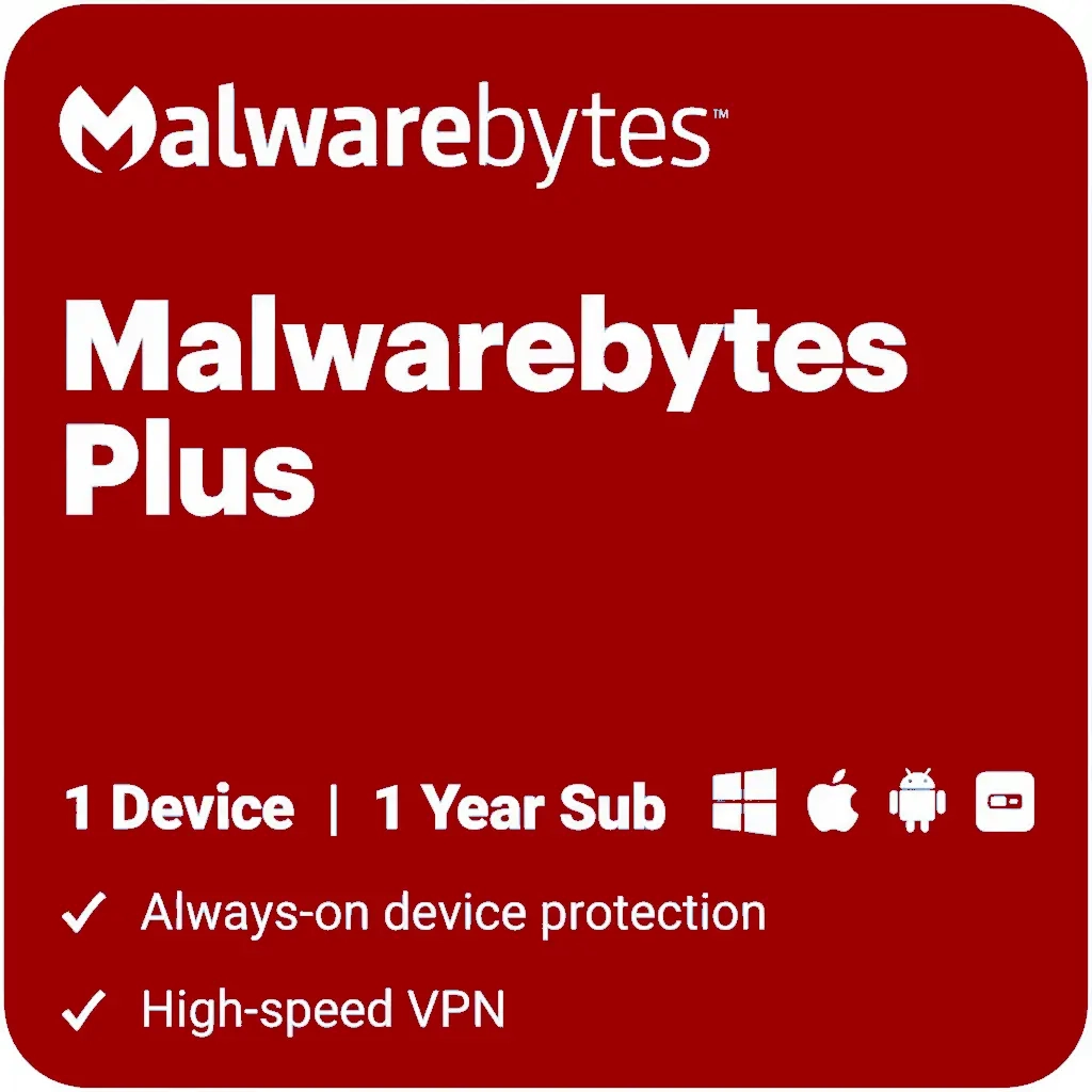 Malwarebytes Plus: Ключ активации на 1 год (1 устройство) - Онлайн