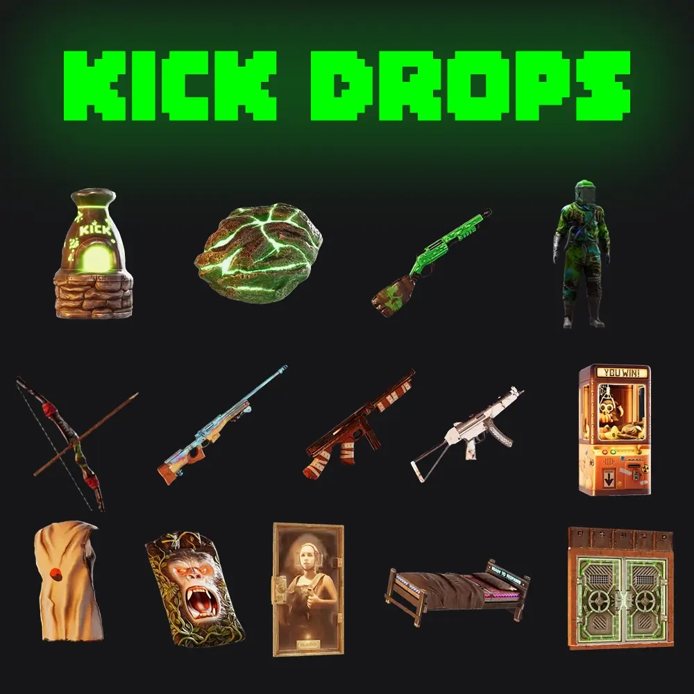 KICK Drops: 14 Скинов | Twitch Drops | Онлайн