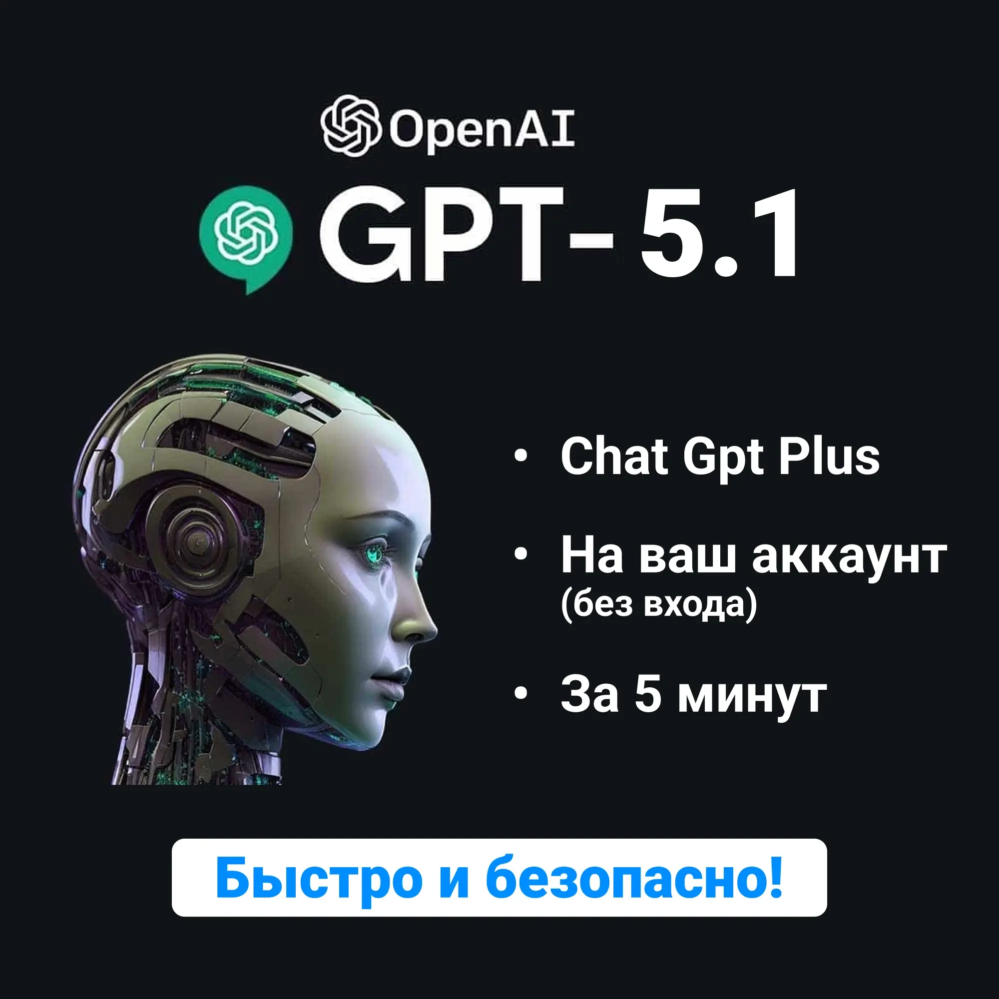ChatGPT 5 подписка: SORA, DALL-E 3 | Ваш аккаунт