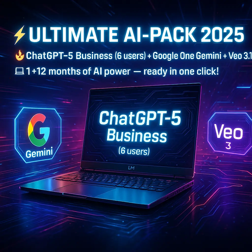 ChatGPT-5 Business + Google Gemini Pro | AI-пакет | Онлайн