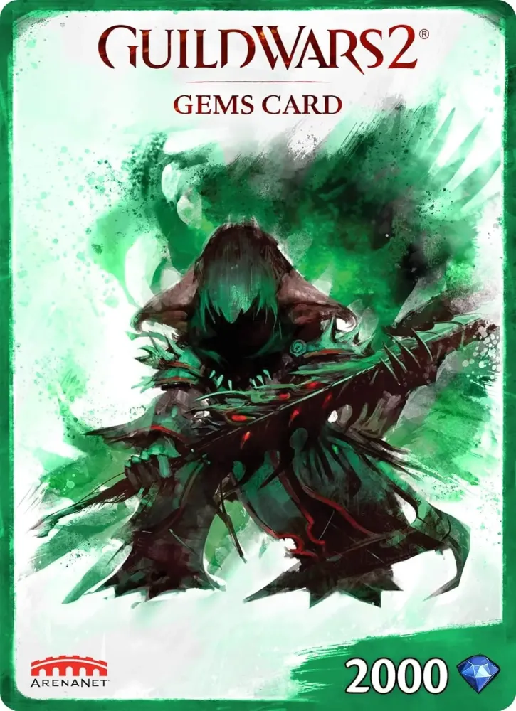 Guild Wars 2 Gem Card 2000: Купить код активации онлайн (США)