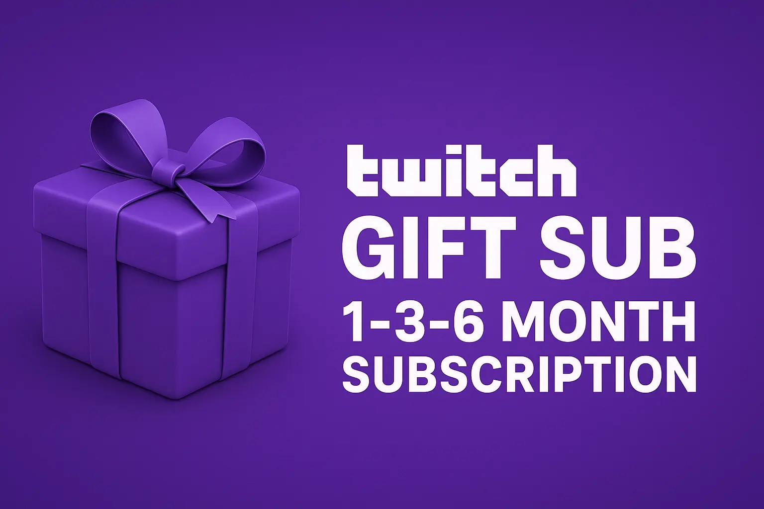 Подарочная подписка Twitch | 1, 3, 6 мес | Онлайн