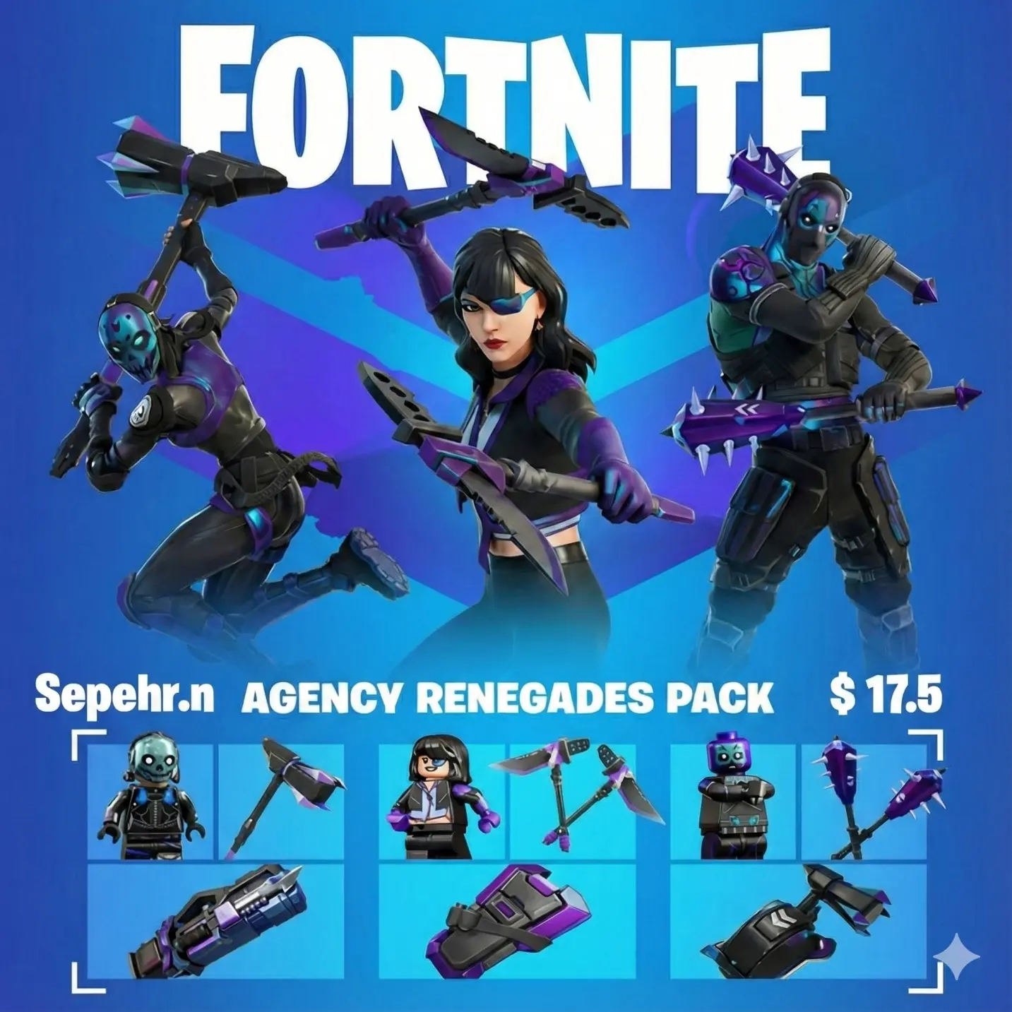 Fortnite: Набор «Ренегаты Агентства» – Активация на аккаунт