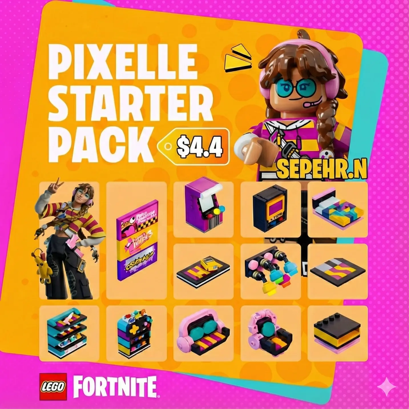 Fortnite Pixelle Starter Pack | Активация на ваш аккаунт | Онлайн