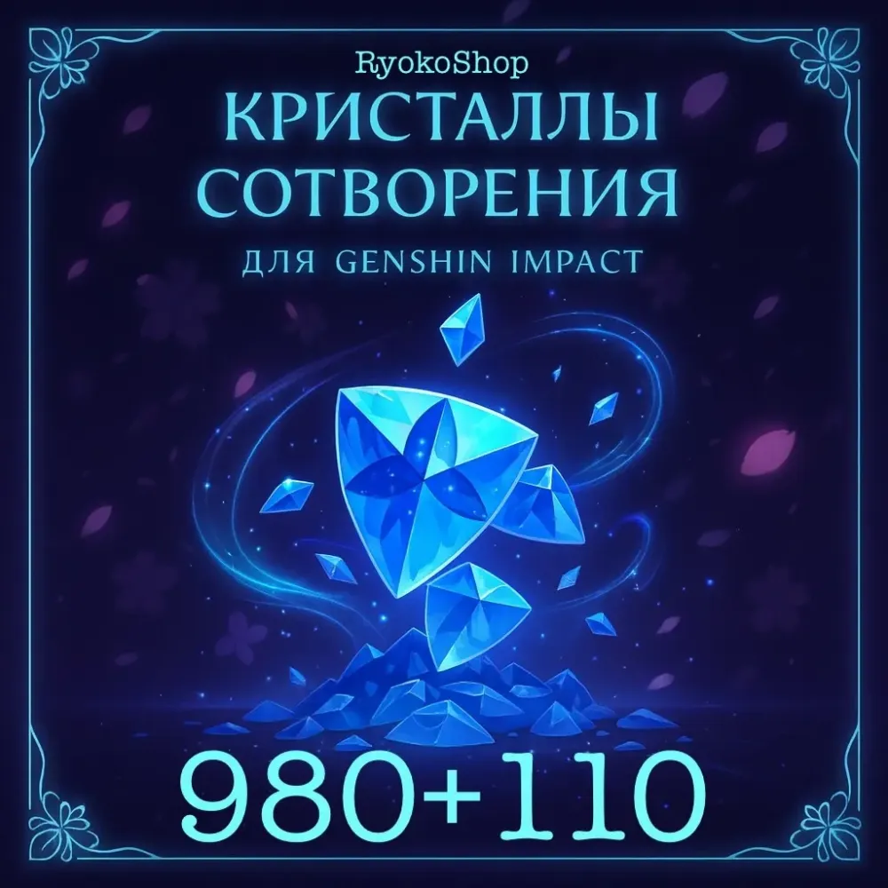 980+110 Кристаллов Genshin Impact | Автовыдача 24/7
