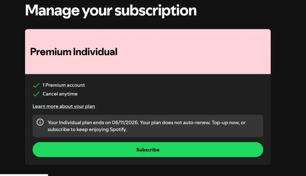 Spotify Premium Personal Duo: Подписка на 1-12 мес. Онлайн