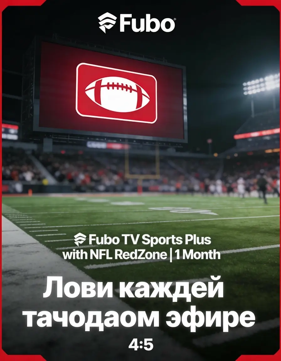 Fubo TV Sports Plus NFL RedZone | 1 мес | Аккаунт ...