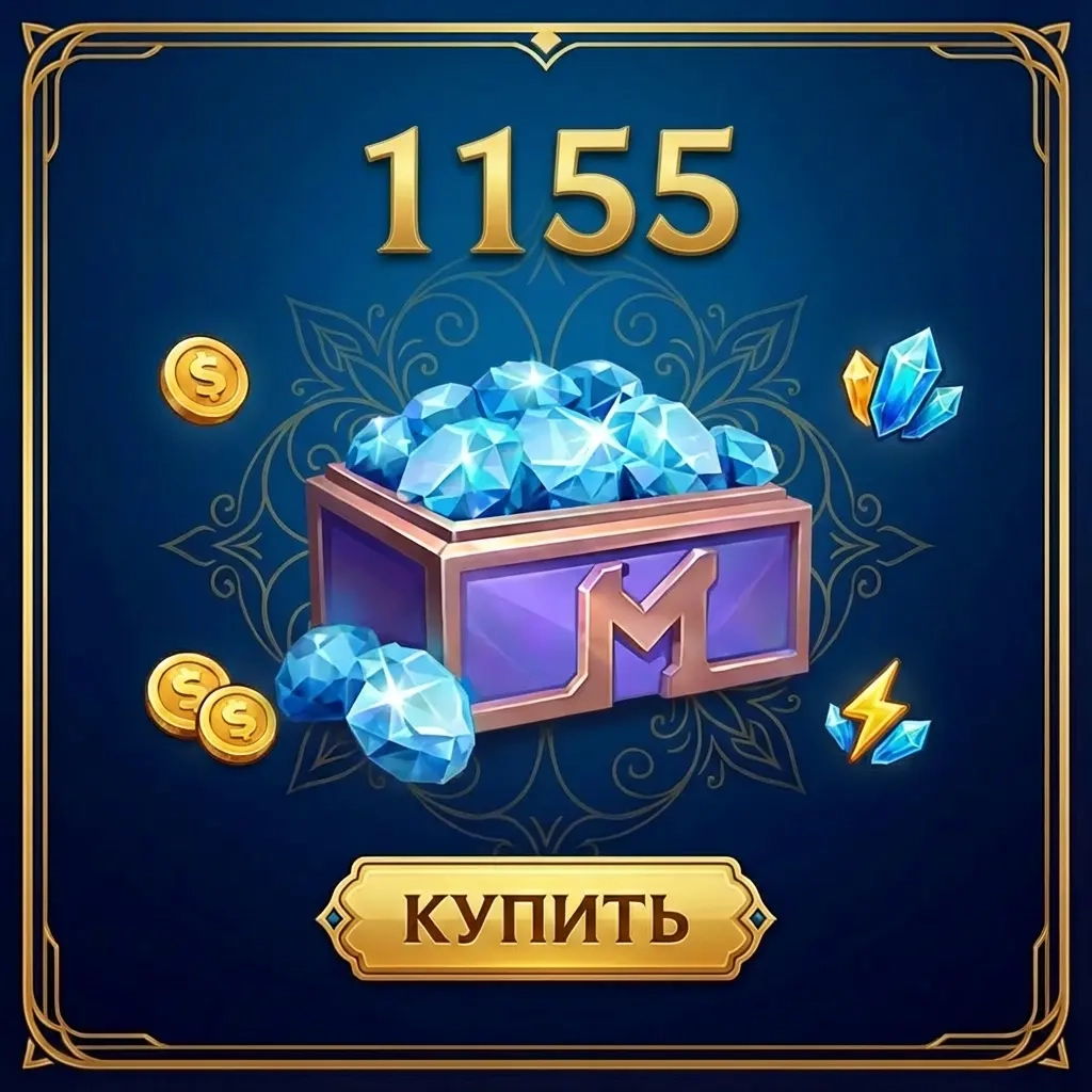 Алмазы Mobile Legends 1000+155 по ID | Россия