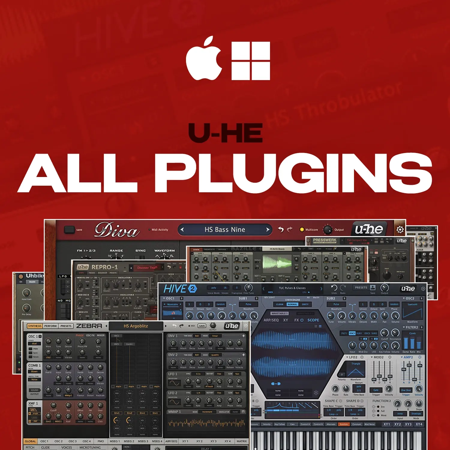 U-HE All Plugins Bundle: Ключ, Онлайн, Пожизненная...