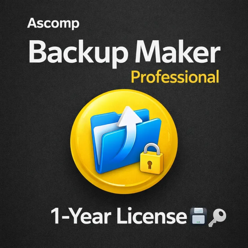 Ascomp Backup Maker Pro: Лицензия на 1 год – Ключи Онлайн