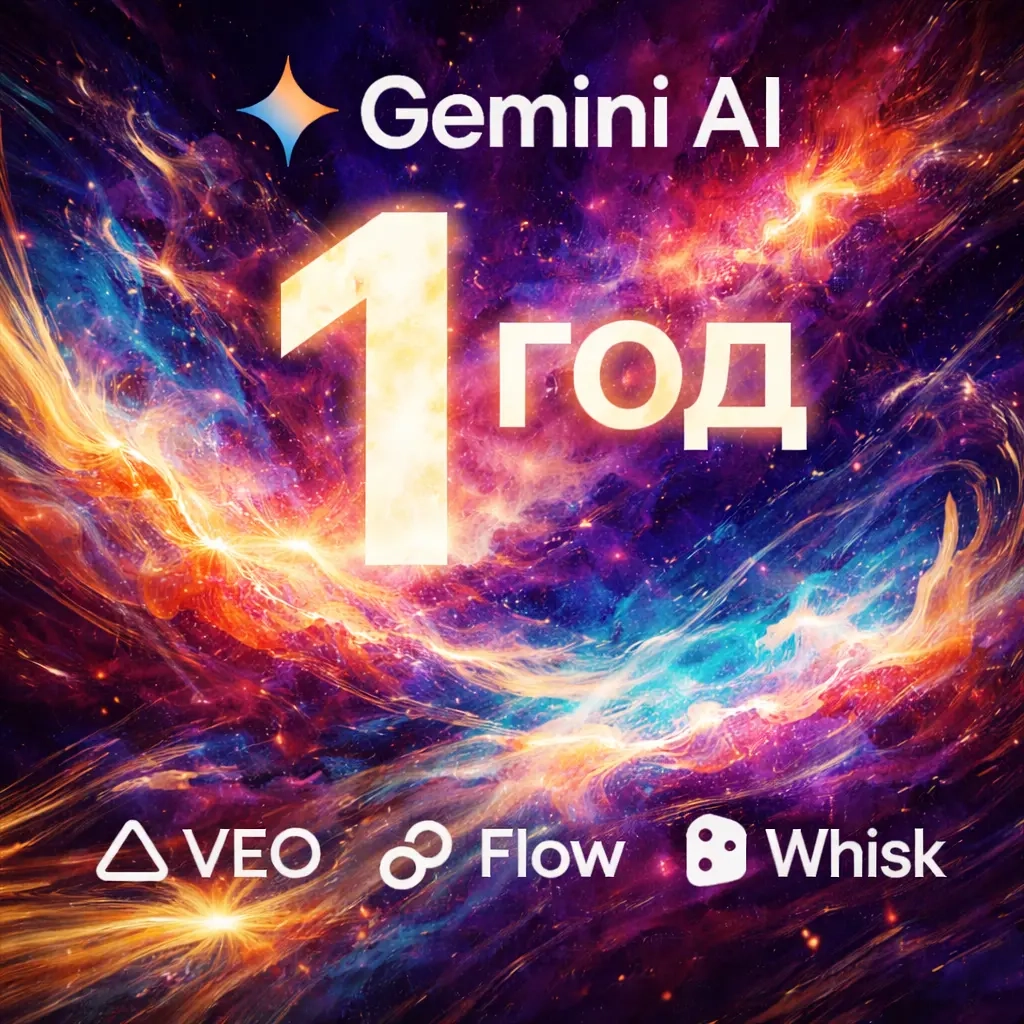 GEMINI AI PRO 1 ГОД: Подписка Google AI | Купить О...