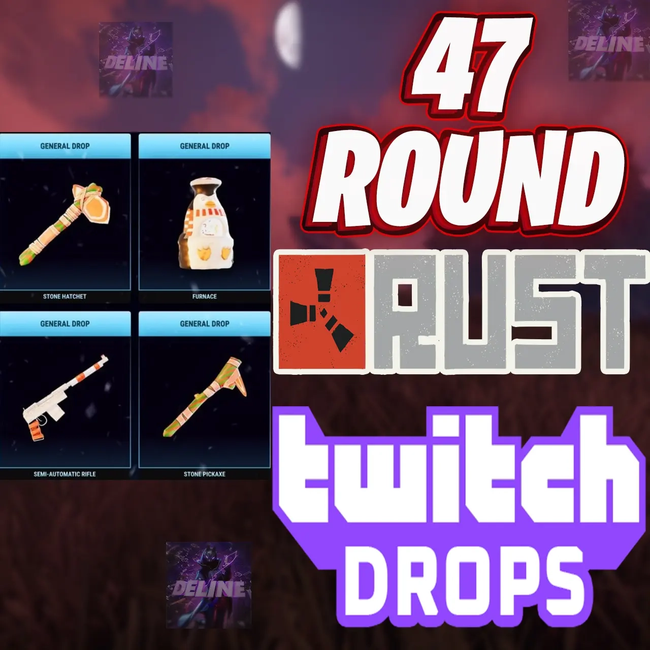 RUST TWITCH DROPS 47: Автовыдача скинов Rust (Stea...