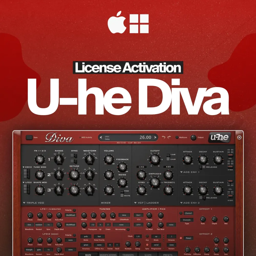 U-he Diva: Пожизненная лицензия (Mac/Win) - Ключи