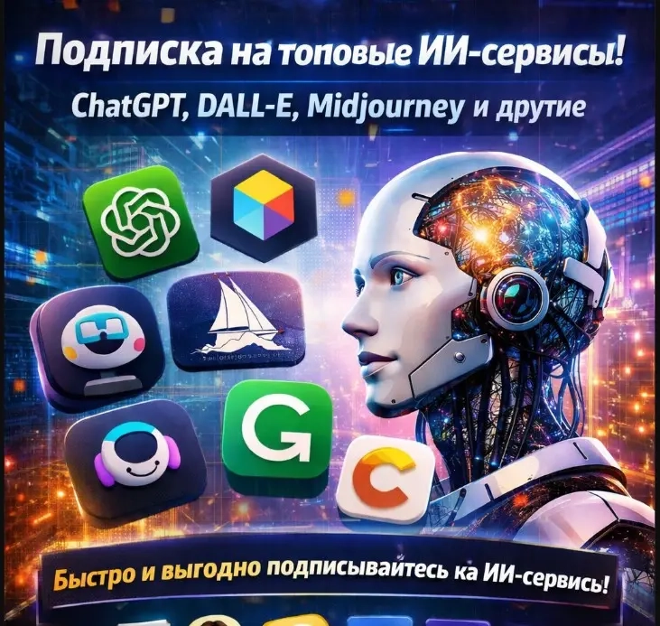Все ИИ Инструменты: Оплата ChatGPT, Midjourney, DALL-E | Онлайн USD