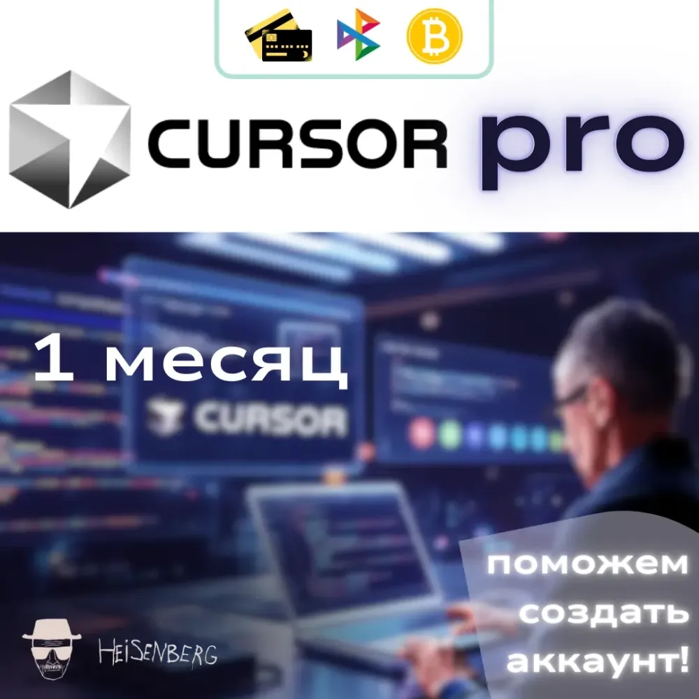 Cursor AI Pro Подписка 1 месяц - ИИ Редактор Кода Онлайн
