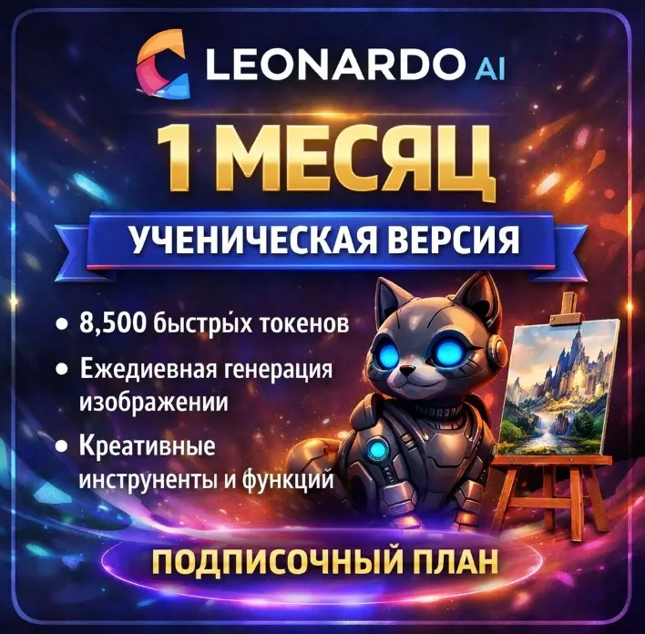 Подписка Leonardo AI (1 мес, Apprentice) – ИИ генерация изображений