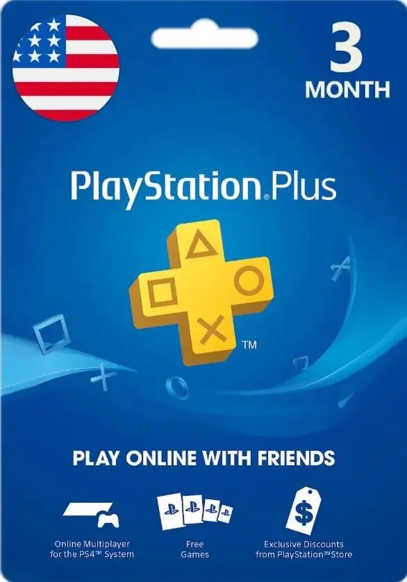 PlayStation Plus Essential (США) 3 месяца - Ключ о...