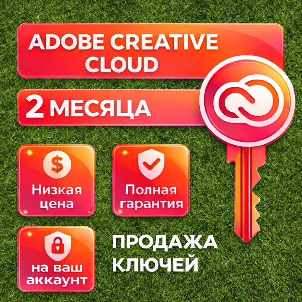 Ключ Adobe Creative Cloud на 2 месяца: Все приложе...