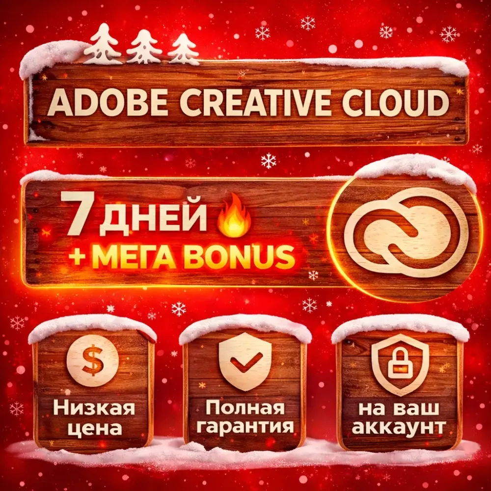 Adobe Creative Cloud 7 дней: Все приложения + Бонус Онлайн