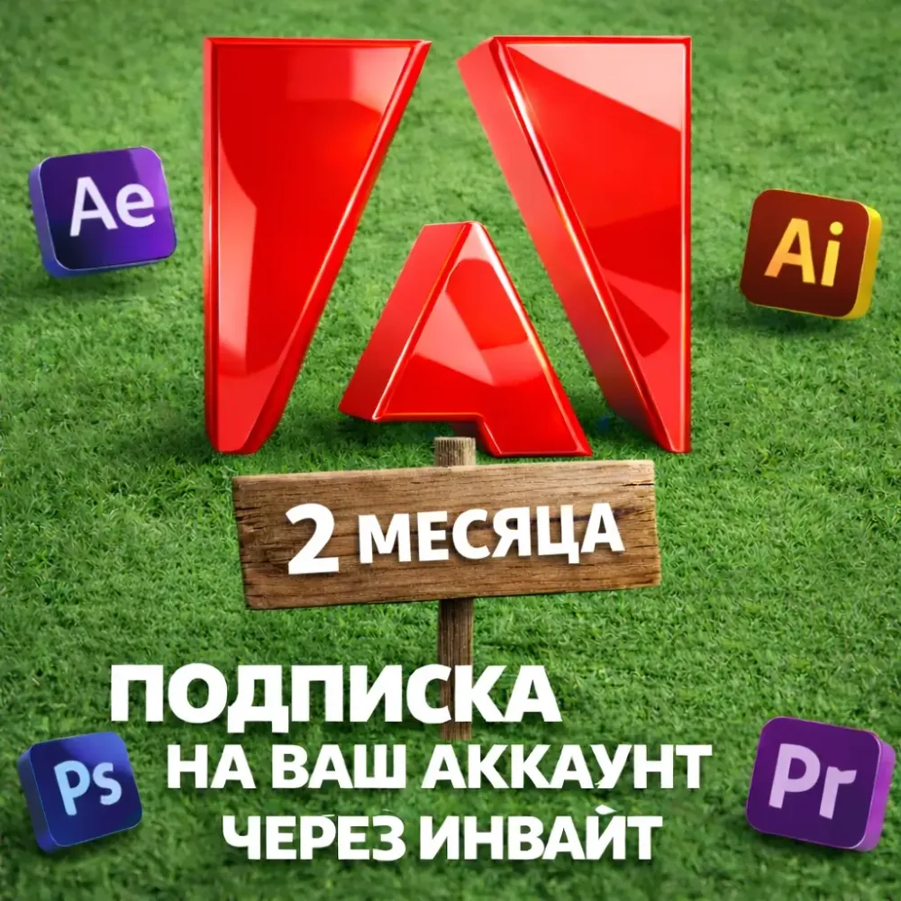 Adobe All Apps подписка 2 мес. - Личная активация Онлайн