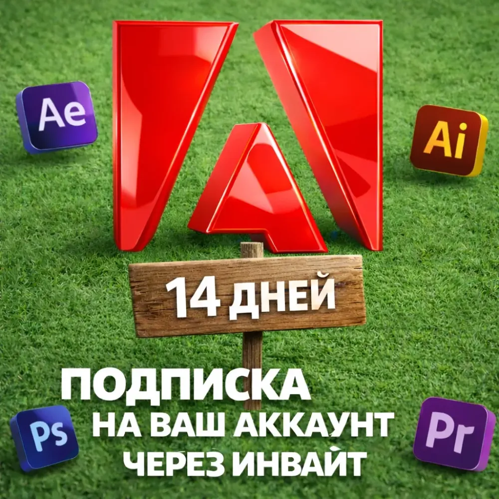 Подписка Adobe All Apps на 1 месяц: лицензия онлайн