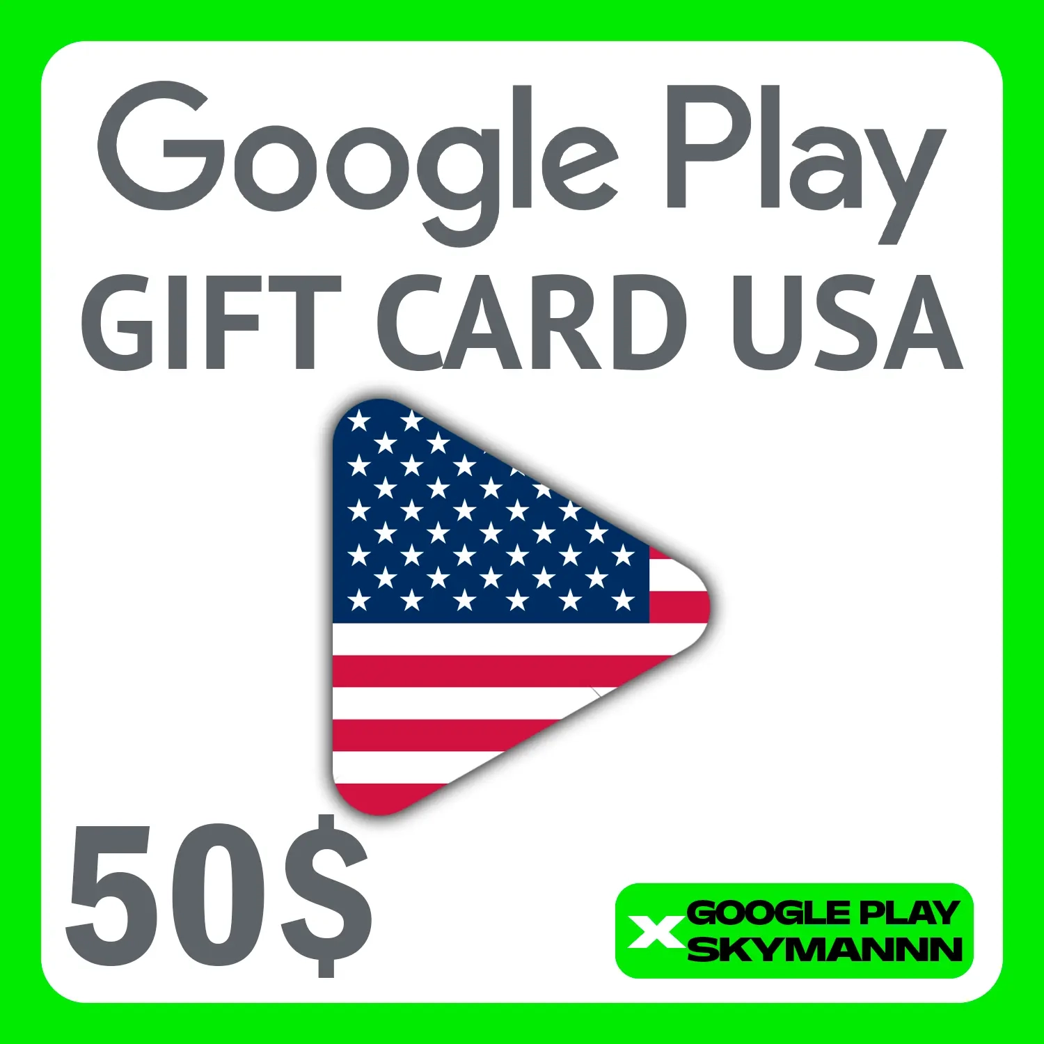 Google Play 50 USD (USA) - Купить код онлайн