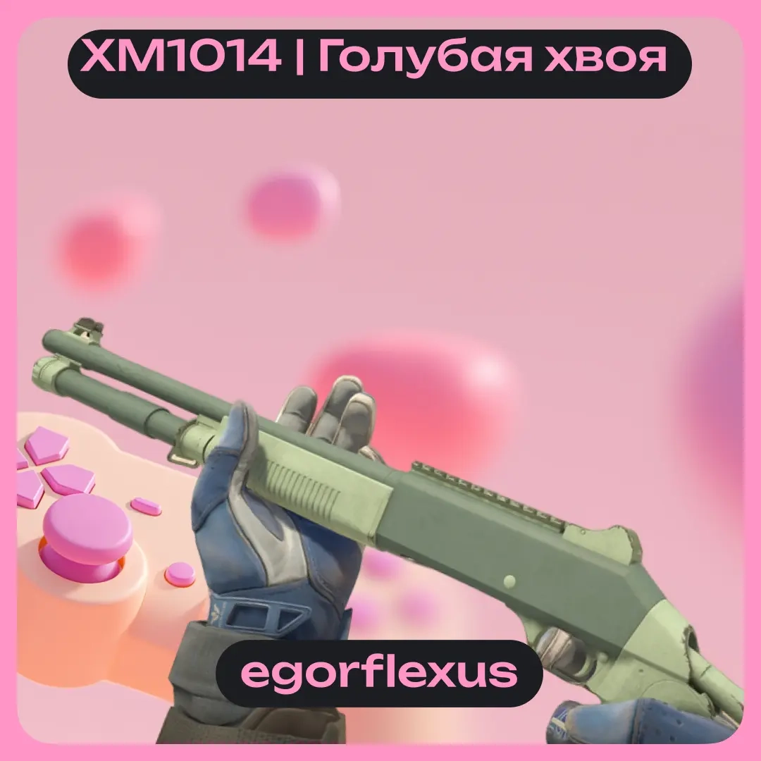 XM1014 | Голубая хвоя: Скин Steam с доставкой трей...